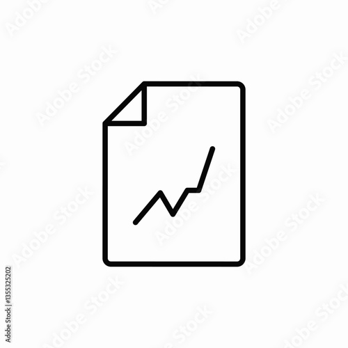 statistics document icon sign vector