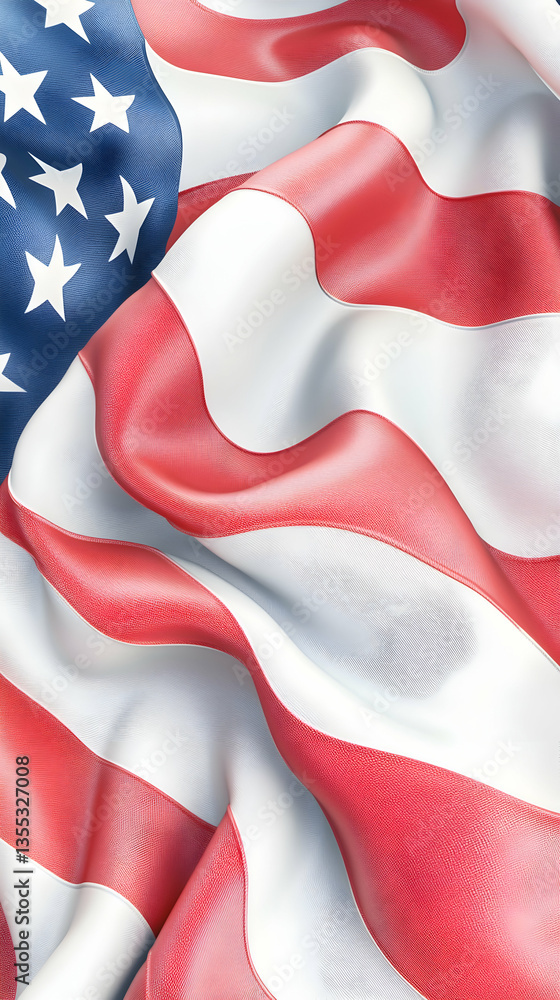 Obraz premium US Flag Rippled Close-up