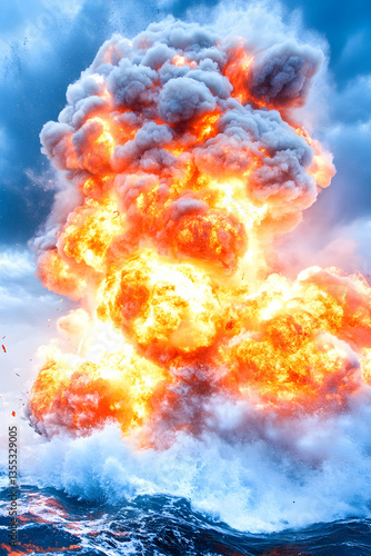 Volcanic Eruption at Sea