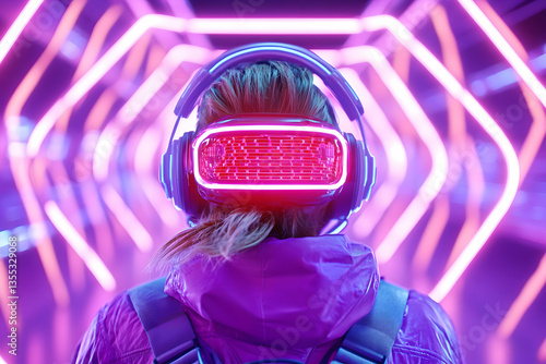 VR Experience Neon Tunnel