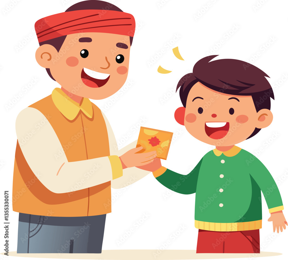 Father give money to son happy son getting money from family Father give money to son happy son getting money from family
