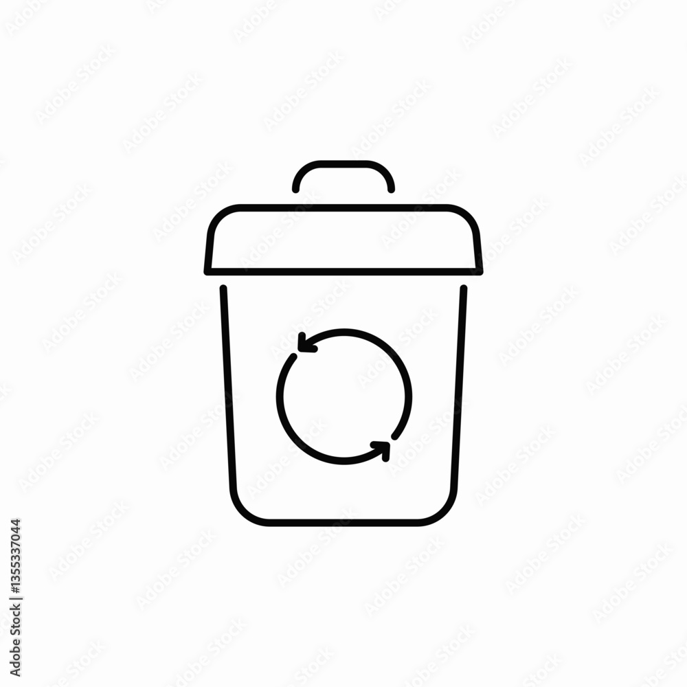 recycle can icon sign vector recycle can icon sign vector