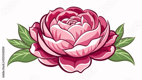 Peony on a white background