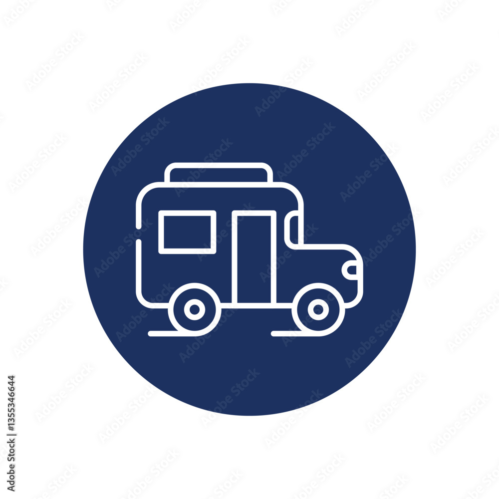 School Bus icon vector stock illustration School Bus icon vector stock illustration