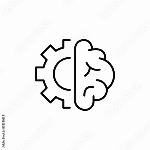 flexible mind icon sign vector