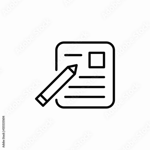page writing icon sign vector