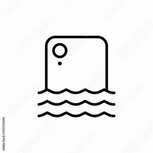waterproof mobile icon sign vector