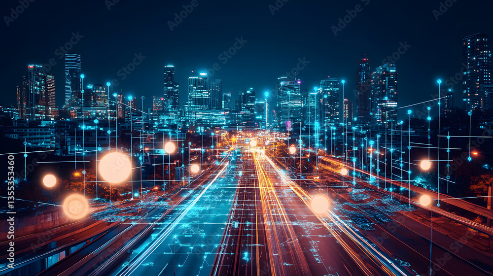 A self-learning AI coordinating public safety systems in a digital city to optimize response times and resource deployment. A self-learning AI coordinating public safety systems in a digital city to optimize response times and resource deployment.