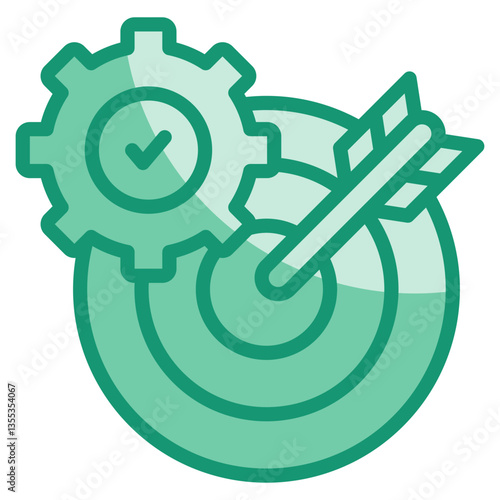 Goal Setting Icon Element For Design