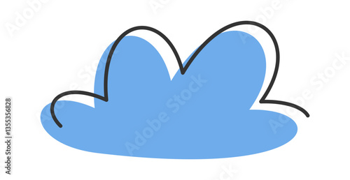 Cute hand-drawn cloud weather element