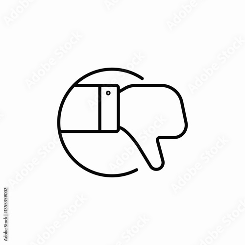 content dislike icon sign vector
