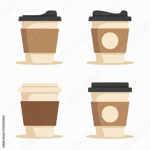 Coffee-to-go Becher-Set:  Verschiedene Designs

