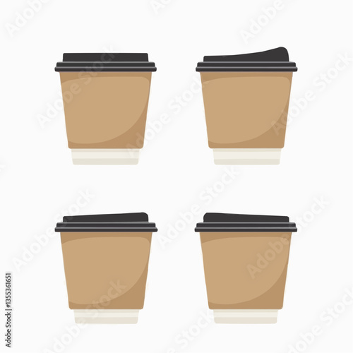 Coffee-to-go Becher-Set:  Verschiedene Designs


