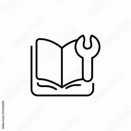 manual guide icon sign vector