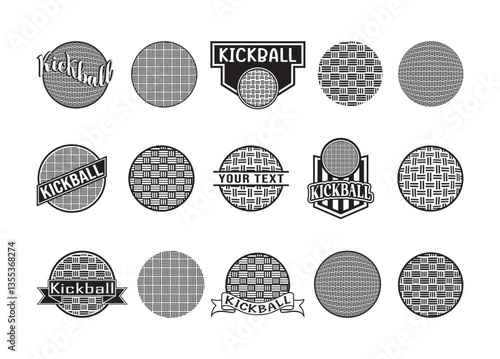 Kickball vector bundle, Kickball clipart, Kickball silhouette.	