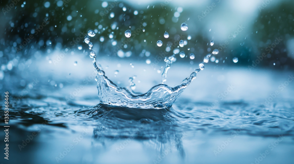 Realistic water drops liquid transparent raindrop splash background vector illustration Realistic water drops liquid transparent raindrop splash background vector illustration
