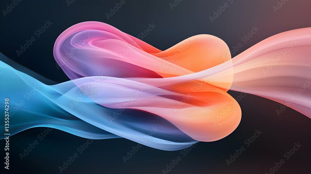 Obraz premium Abstract Colorful Flowing Waves Background Design