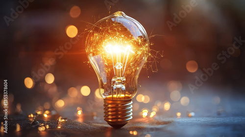 Group of people business colleague together creative idea light bulb, successful rocket start up flat vector illustration, isolated on white.