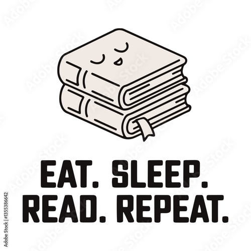 Eat Sleep Read Repeat T Shirt Design