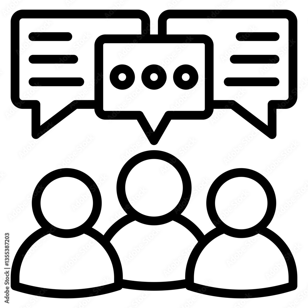 Group Discussion Icon Element For Design Group Discussion Icon Element For Design