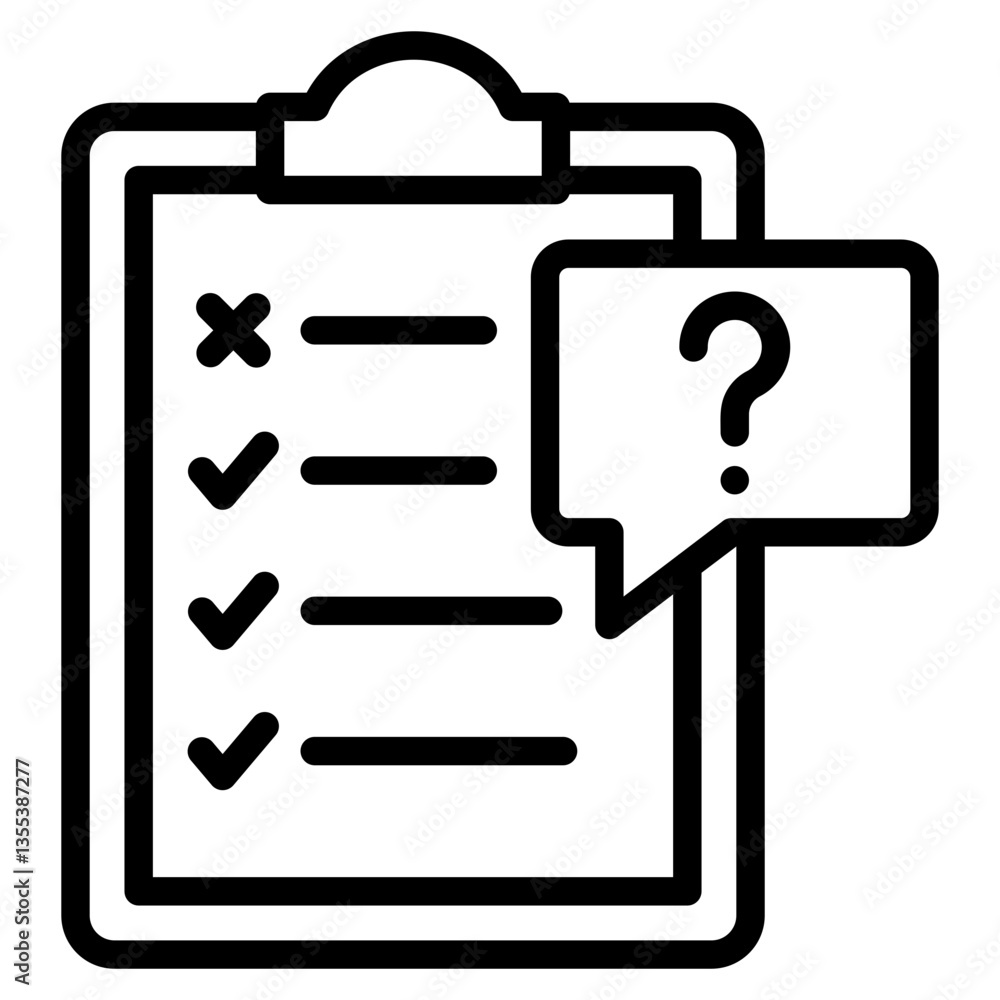 Questionnaire Icon Element For Design Questionnaire Icon Element For Design