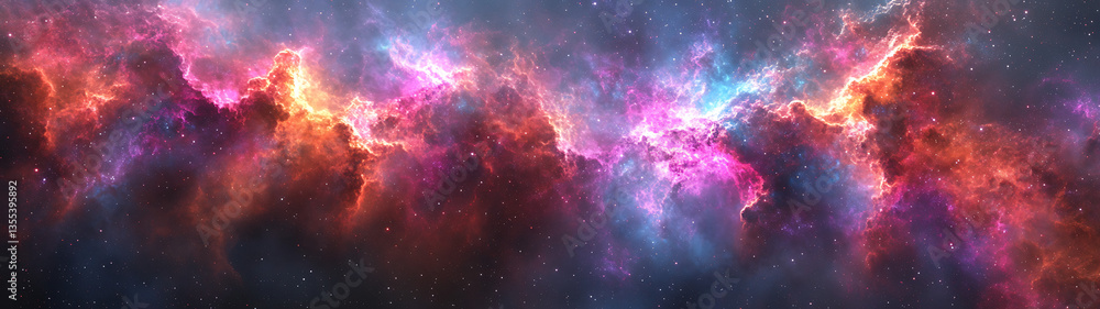 Obraz premium Colorful Space Nebula.
