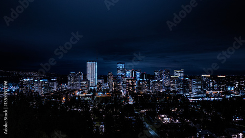 Wallpaper Mural Bellevue WA USA - February 7th 2025: Peaceful City light at downtown Bellevue Torontodigital.ca