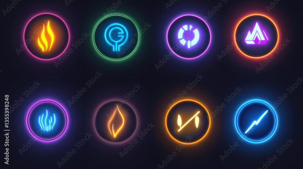 Energy outline colorful style and resource icon set vector illustration electricity industrial current. Energy outline colorful style and resource icon set vector illustration electricity industrial current.