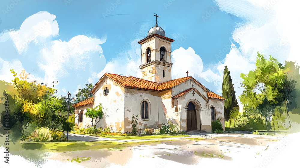 Cathedral church temple traditional building famous landmark tourism vector illustration Cathedral church temple traditional building famous landmark tourism vector illustration