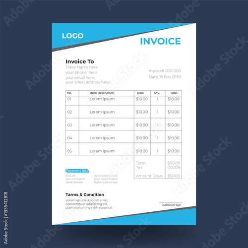 Professoinal invoice template design