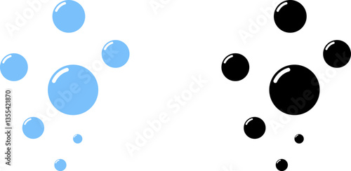 Cartoon soap foam bubbles suds framing shower gel, shampoo, shaving, mousse. Vector illustration
