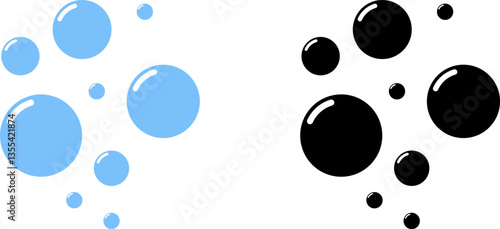 Cartoon soap foam bubbles suds framing shower gel, shampoo, shaving, mousse. Vector illustration