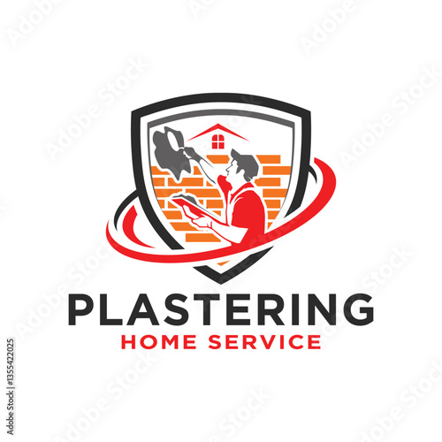 home plastering logo template