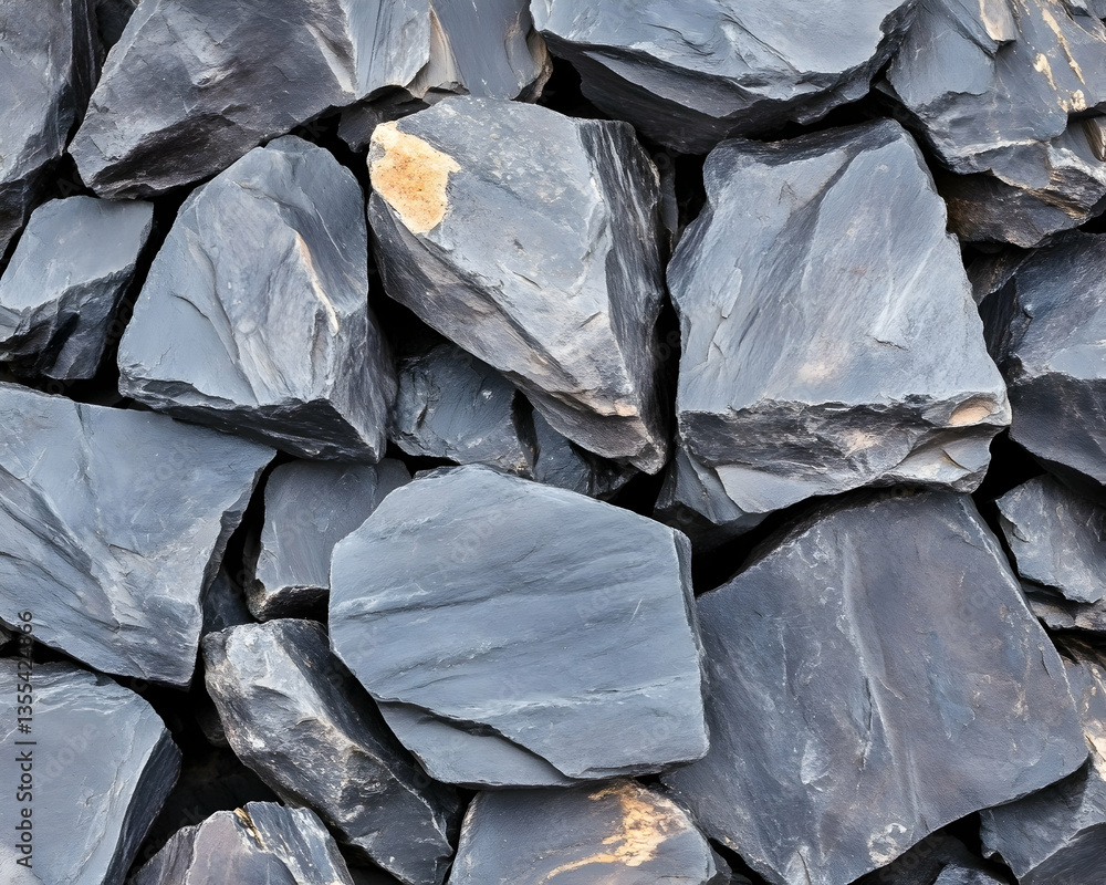 Dark grey slate rocks pile, texture background Dark grey slate rocks pile, texture background