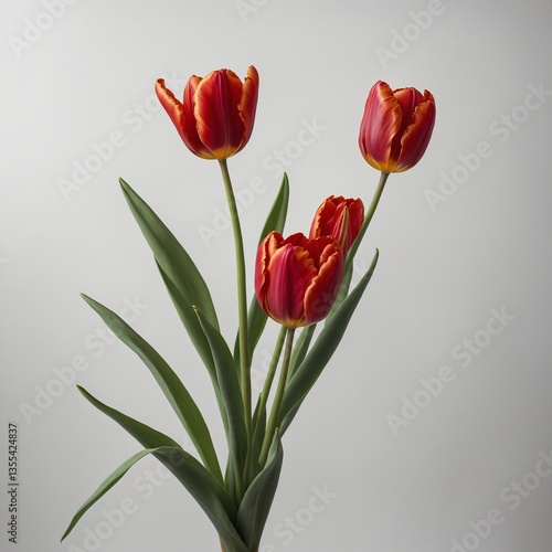 bouquet of red tulips