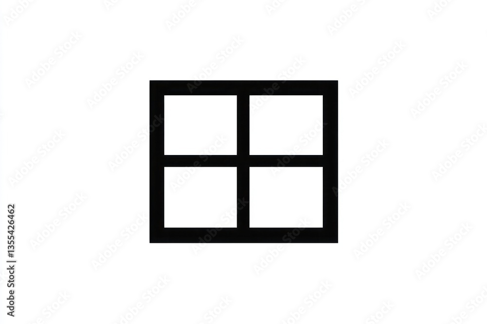Geometric Design Minimalist Black and White Square with Four Sections for Creative Projects M Geometric Design Minimalist Black and White Square with Four Sections for Creative Projects M