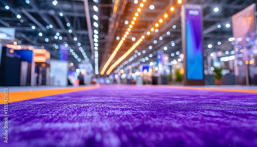 Exhibition Hall Floor Purple Carpet