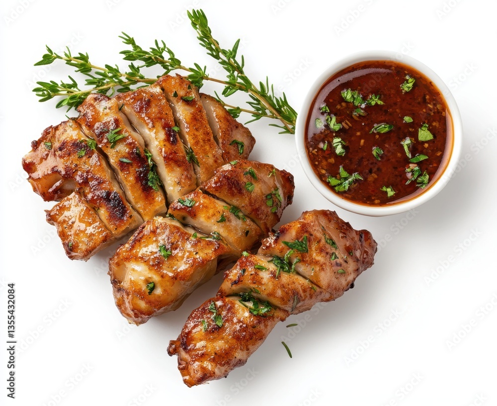 Grilled Chicken Skewers with Delicious Sauce Grilled Chicken Skewers with Delicious Sauce