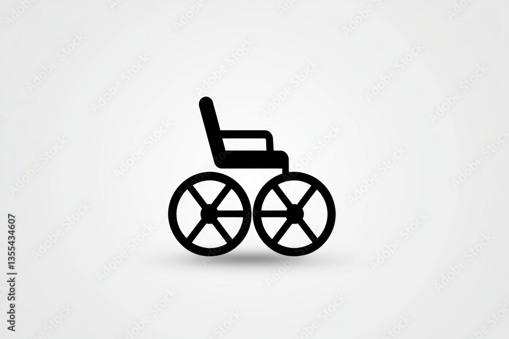 Fototapeta premium Wheelchair Icon Accessibility Symbol for Inclusive Design Disability Awareness and Support S