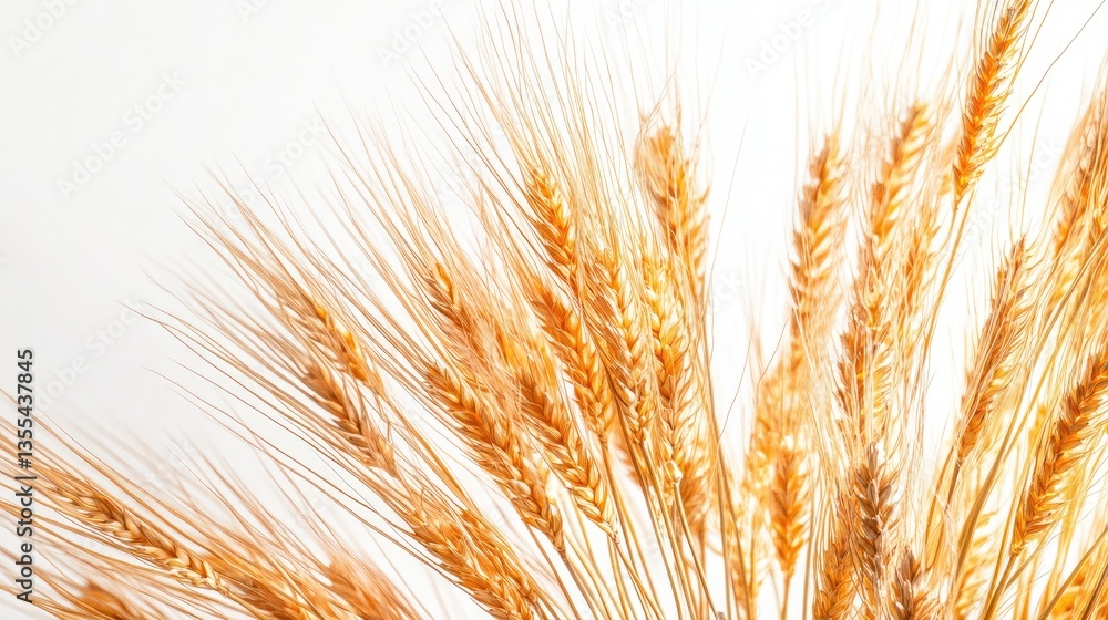 Fototapeta premium A close-up view of golden wheat stalks in high detail
