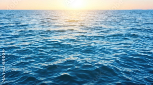 Fototapeta Naklejka Na Ścianę i Meble -  Calm Sea Sunset Horizon View