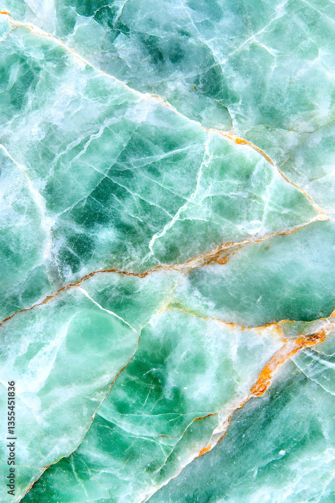 Fototapeta premium Green marble texture background, design element