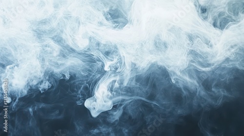 Wallpaper Mural Mystical Blue Smoke Swirls on Dark Backdrop. Torontodigital.ca