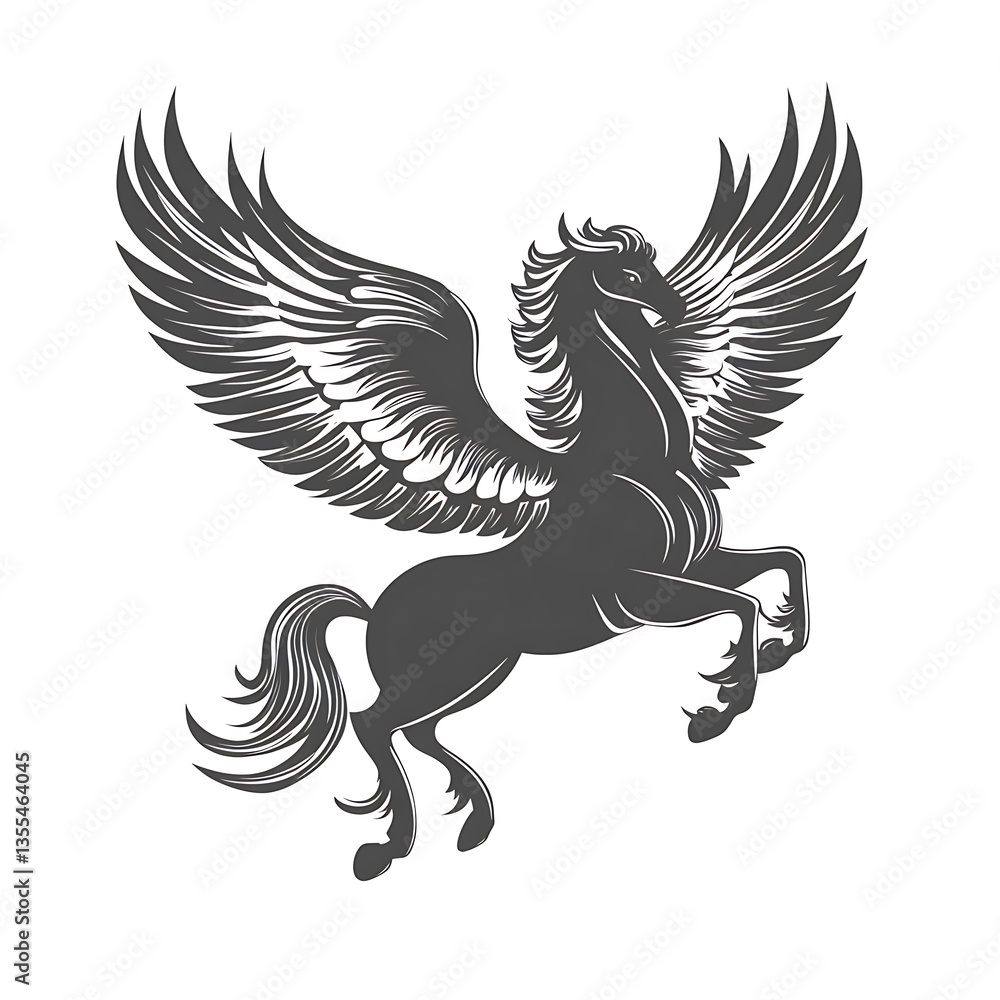 Obraz premium Majestic Pegasus in Flight.