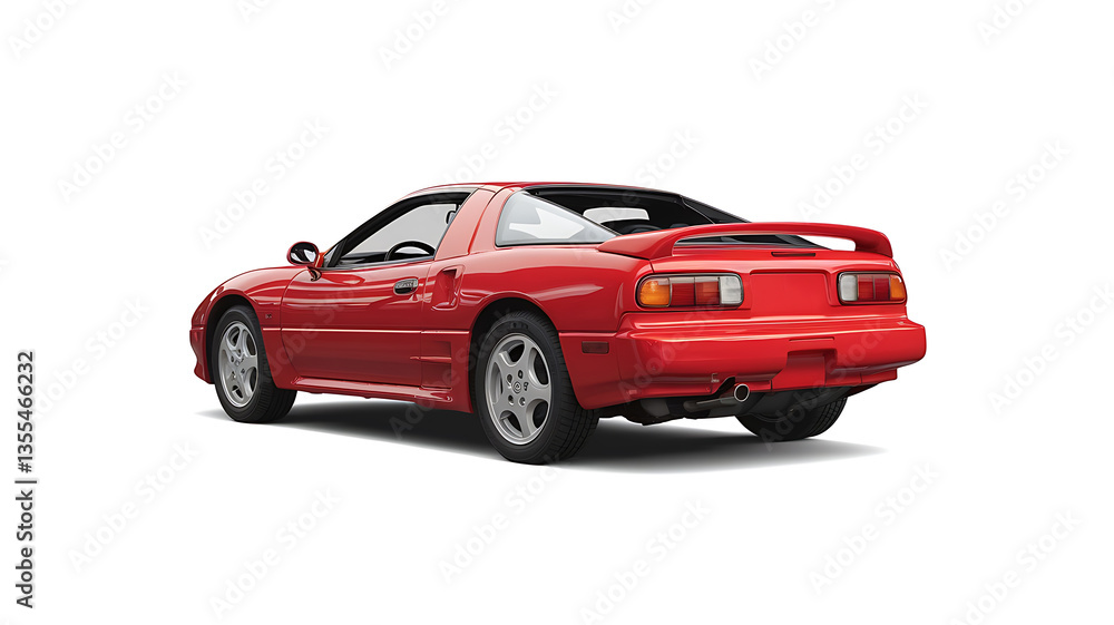 Red sports car studio shot isolated background automotive design Red sports car studio shot isolated background automotive design