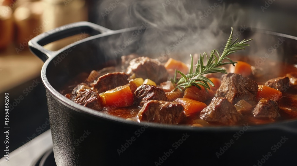Olla de carne guisada con verduras