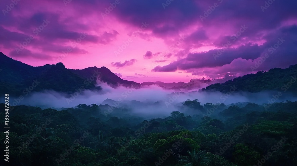 Mysterious fog rolling over ancient forest at dawn nature photography dreamy landscape serene environment Mysterious fog rolling over ancient forest at dawn nature photography dreamy landscape serene environment