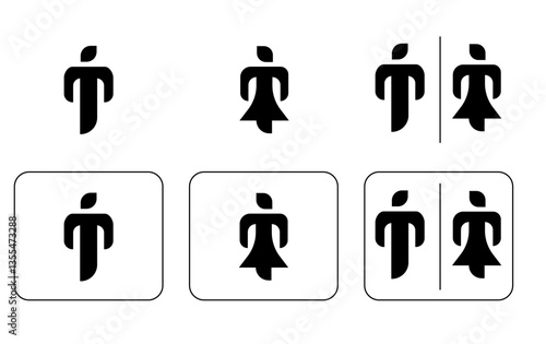 WC Symbole, icons, piktogram