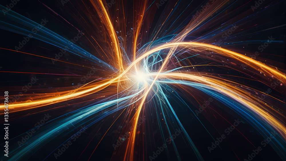 Obraz premium Colorful Light Painting Effect