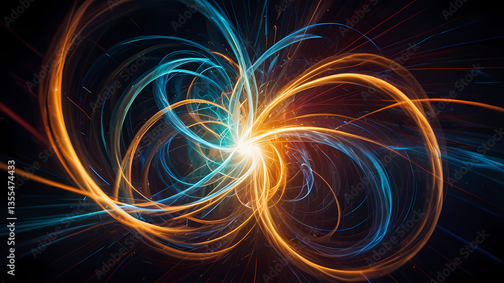 Obraz premium Dynamic Glow Wave Design